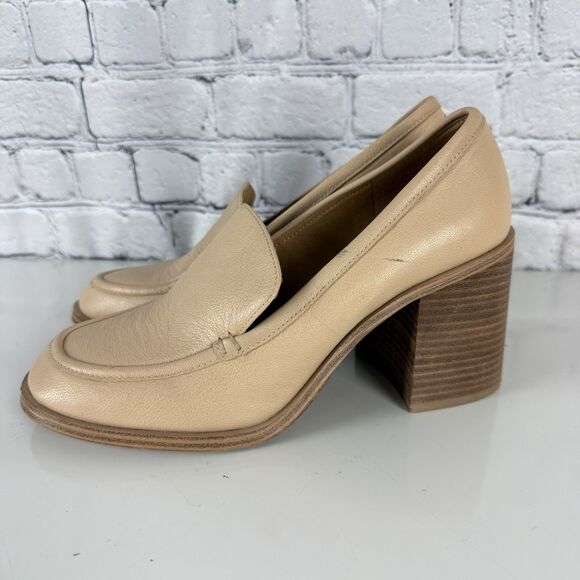 Crown Vintage Caitlun Pump Off White Block Heel Business Casual Shoe - Picture 7 of 16